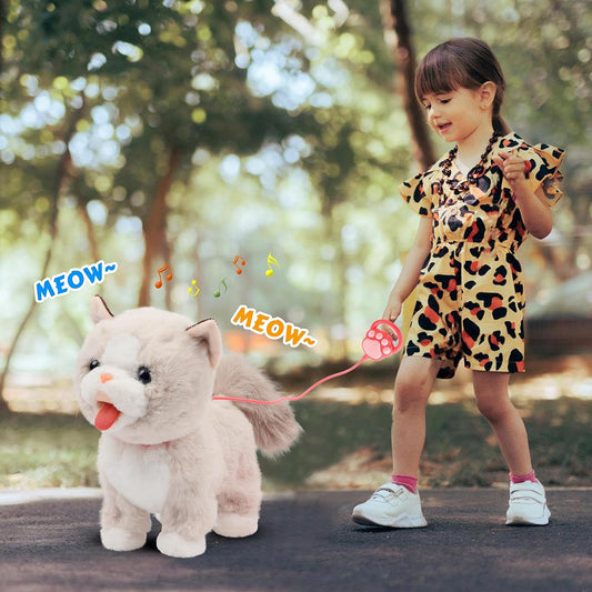 Gatito caminante con correa a control remoto