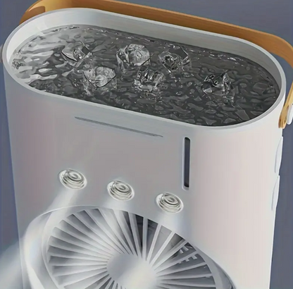 PRACTICO VENTILADOR DOBLE CABEZAL GIRATORIO