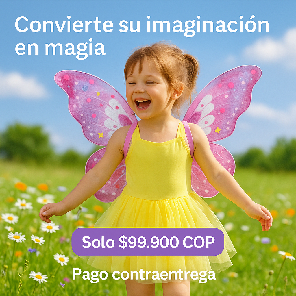 El disfraz que hace sentir a tu niña como un hada de verdad. - ALAS DE MARIPOSA