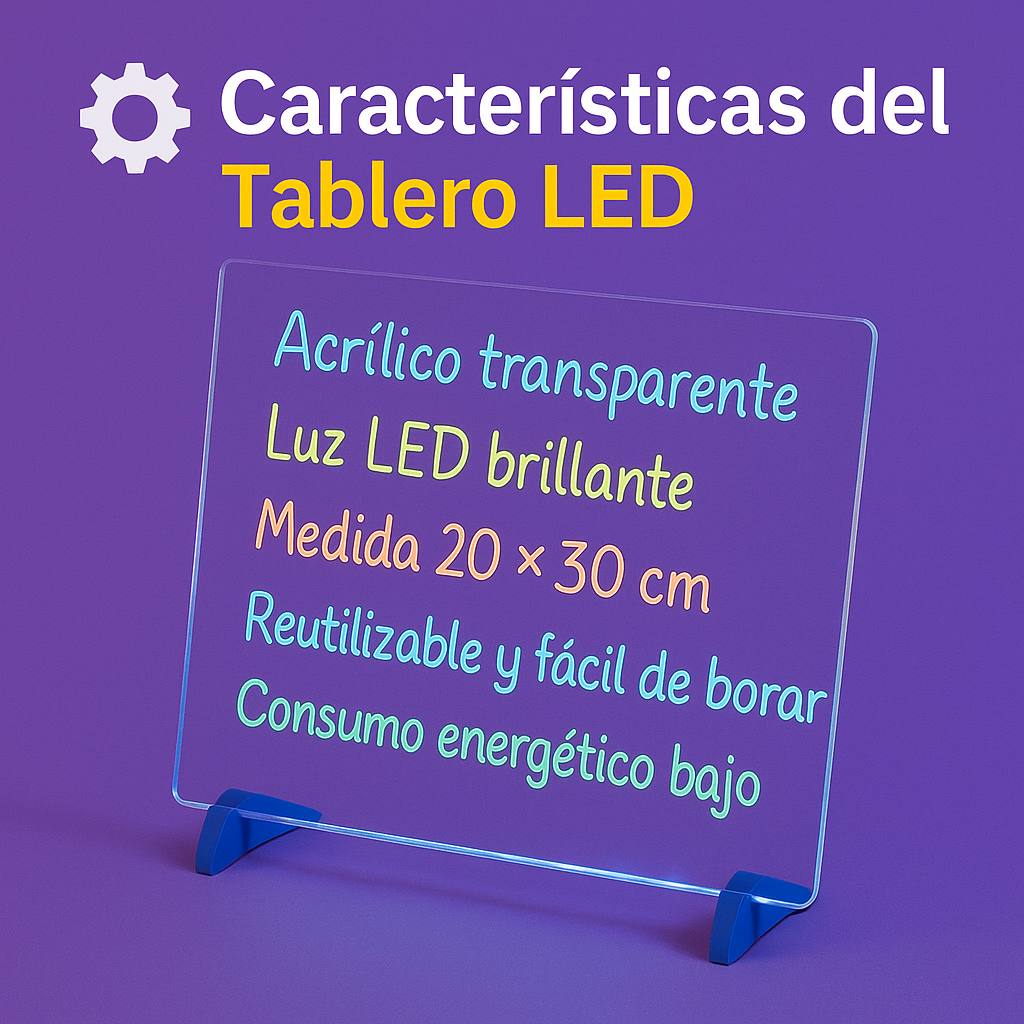 Escribe. Ilumina. Sorprende. - TABLERO LED