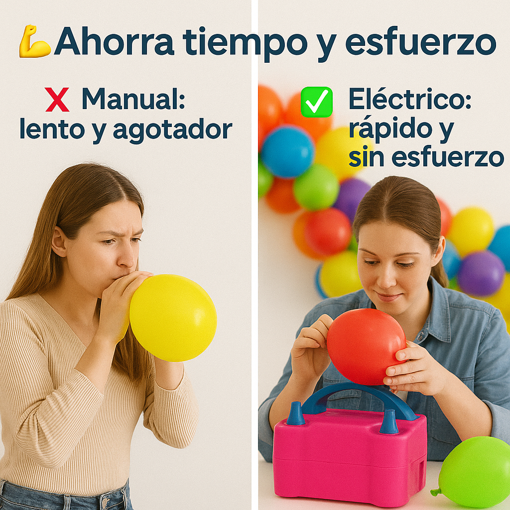 Infla globos en segundos y disfruta la diversión sin estrés - INFLADOR DE GOBLOS