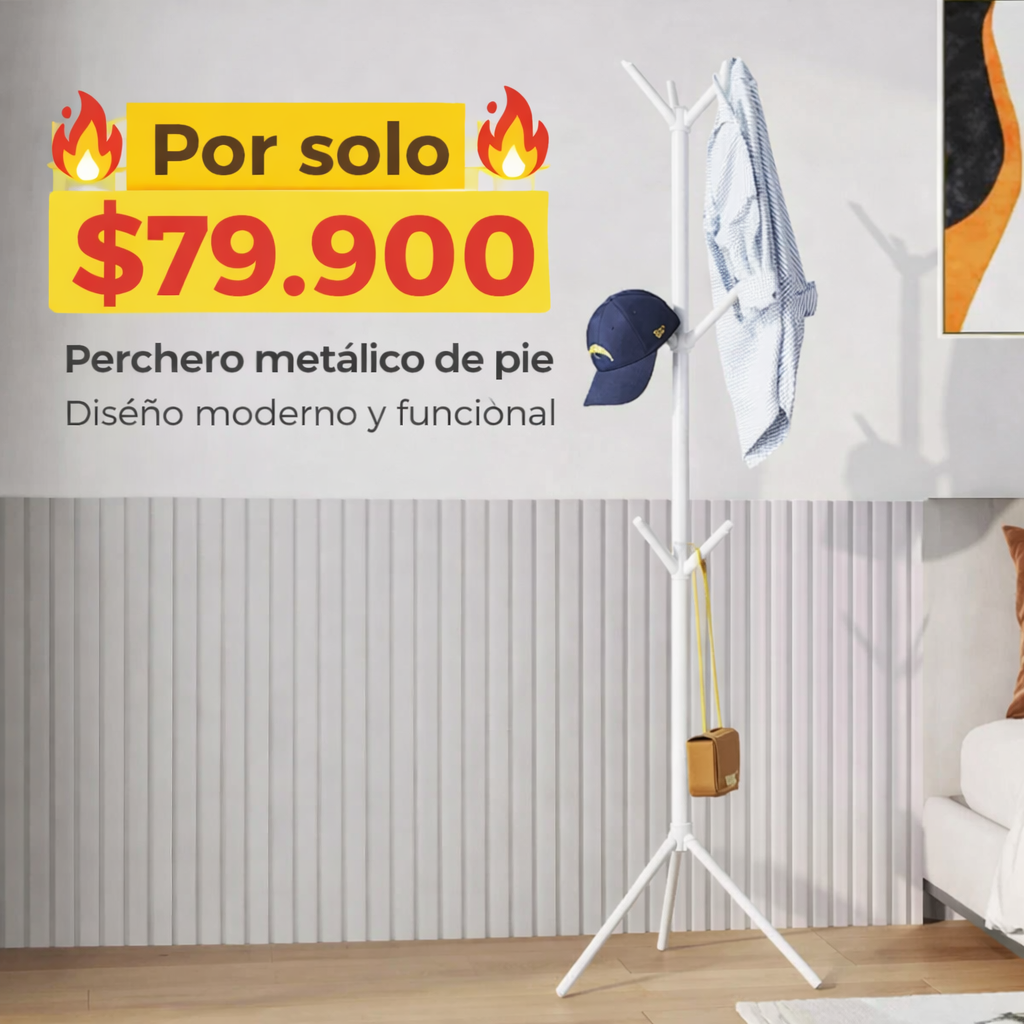 Más espacio, menos desorden - PERCHERO DE METAL