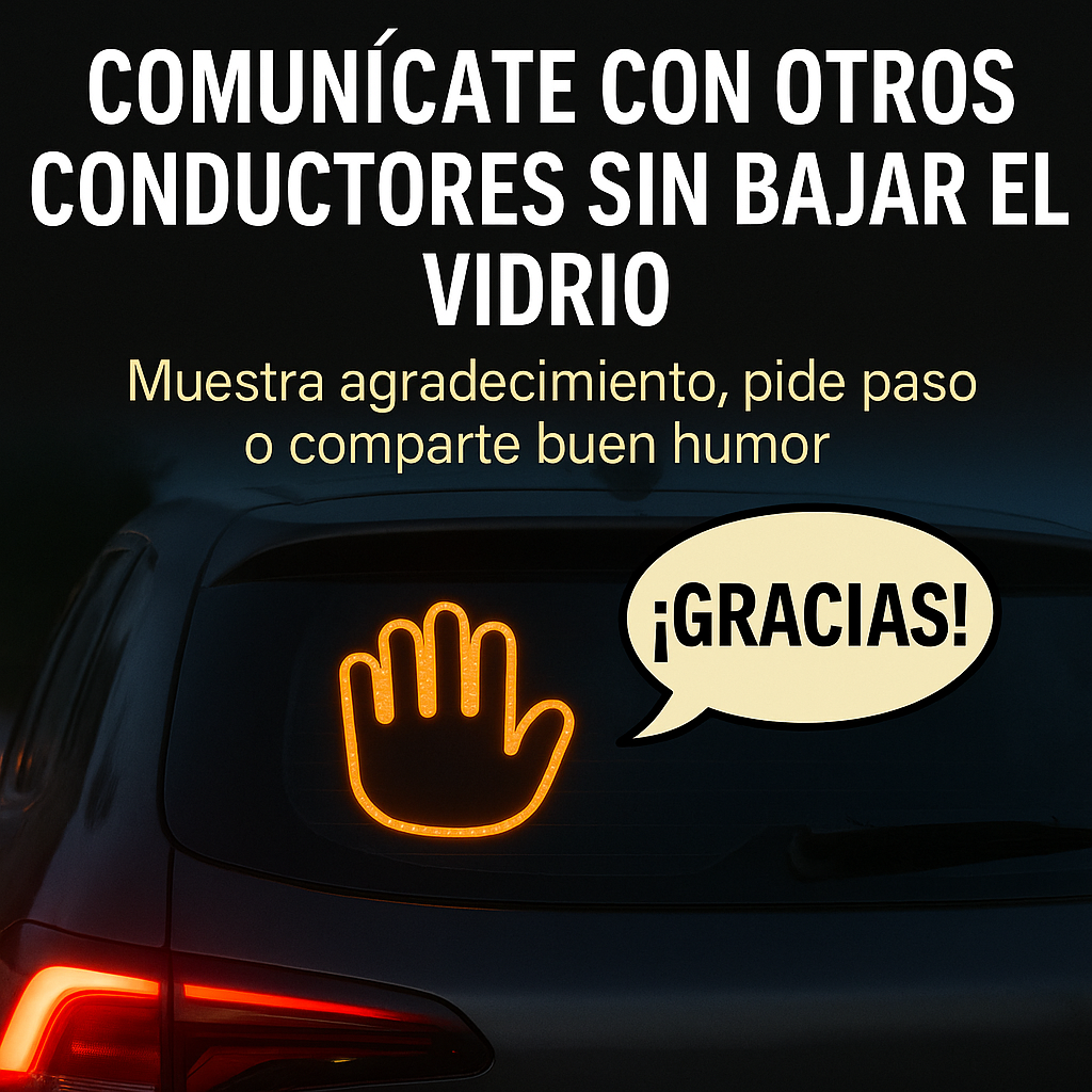 Señaliza, agradece o diviértete con tu Letrero LED de Mano Ámbar - LETRERO DE CARRO