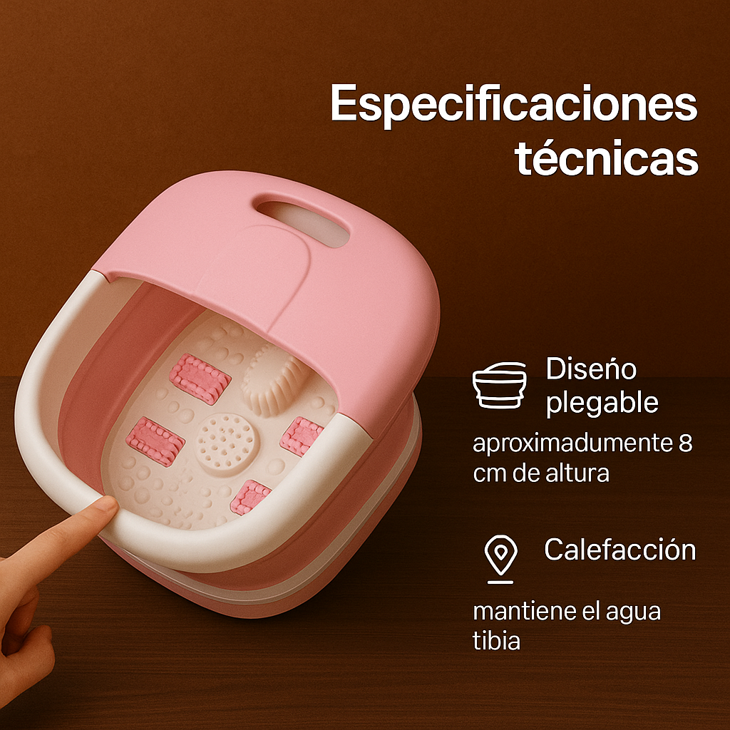 Masaje, calor y confort en un solo producto - Tina Masajeadora Eléctrica Plegable