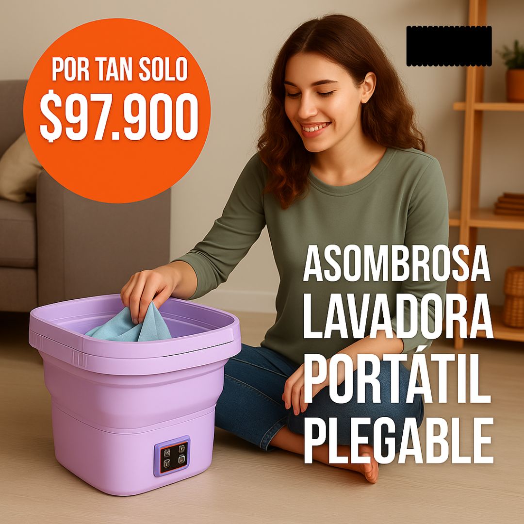 Lavadora portátil plegable – Asombrosamente práctica y eficiente.