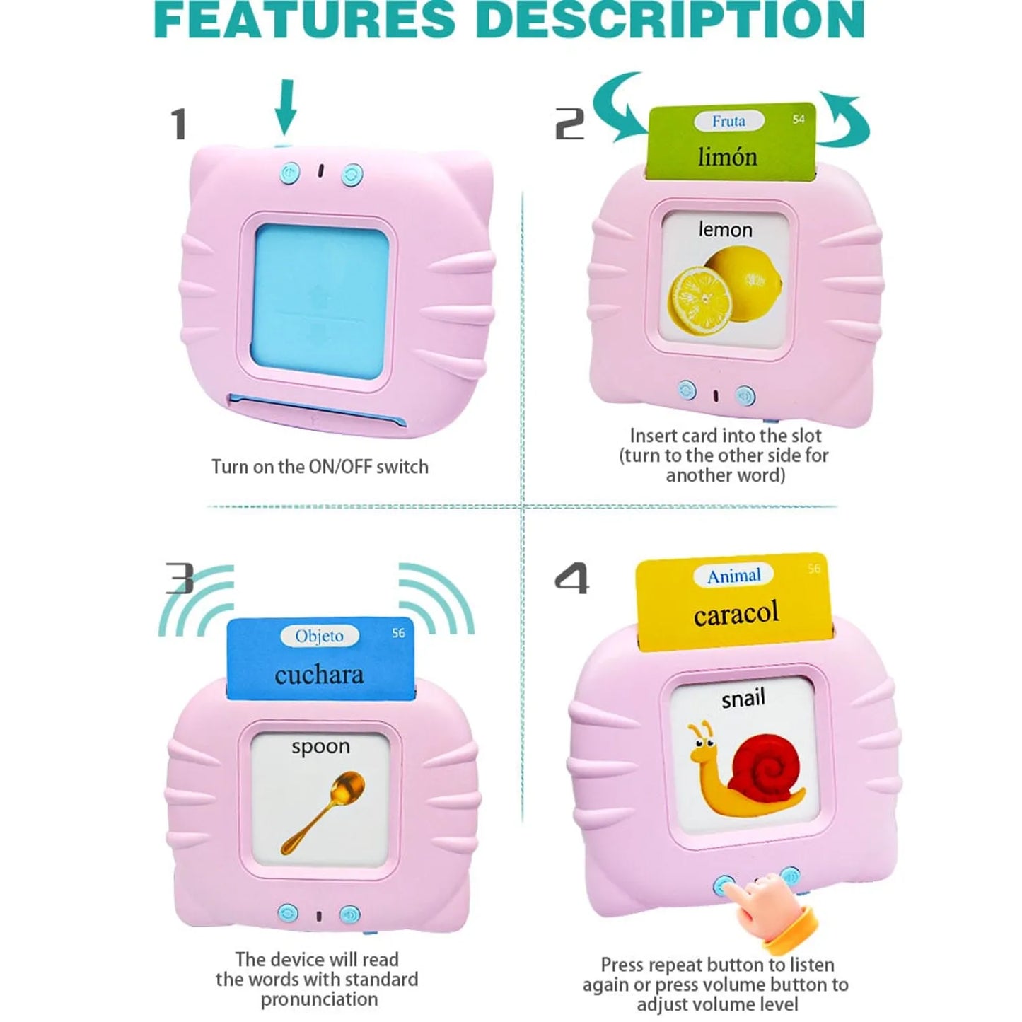 PequeLingua™ – lector bilingüe que enseña inglés jugando